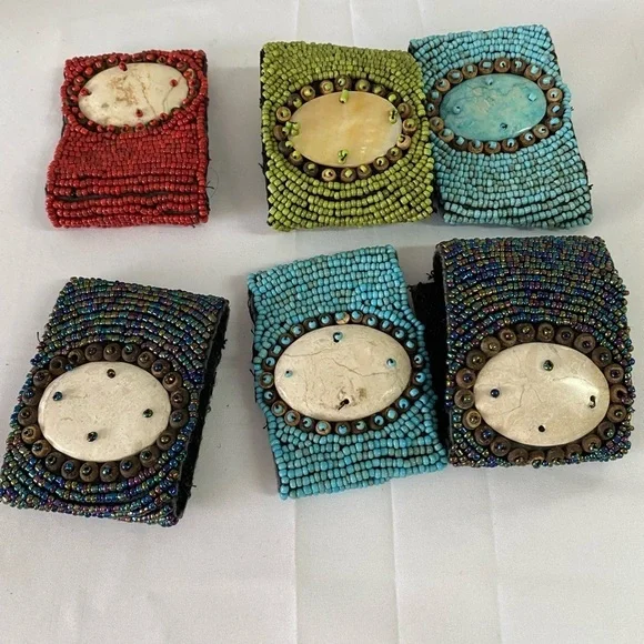 Vintage Bead Wrap Bracelets (6) (EQ) - Picture 6 of 12